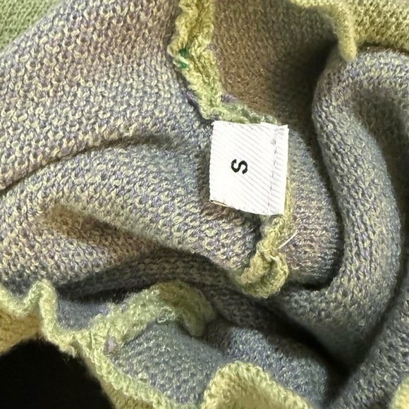 Green & Gray Mock Neck Plaid Sweater - Picture 5 of 5